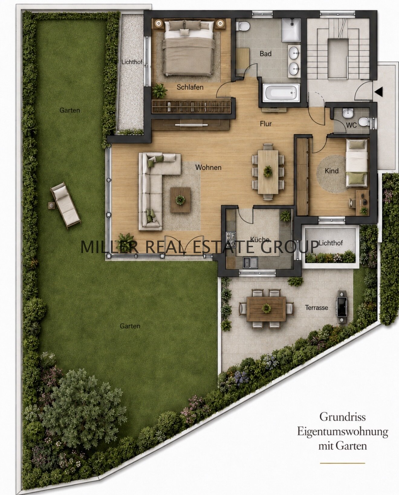 Exklusive Gartenwohnung in Ingolstadt – 108 m² Wohnfläche, ca. 130 m² Garten & echter Hauscharakter!