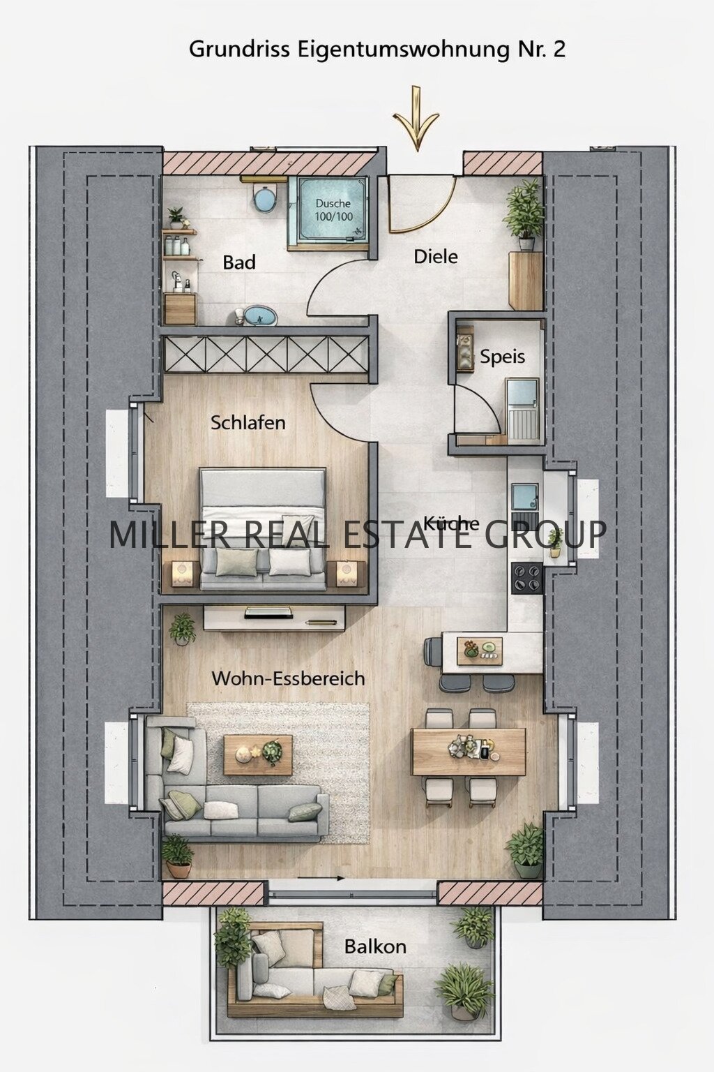 Exklusive Neubau-Dachgeschosswohnung in Ingolstadt-Unterhaunstadt – 116 m², 2 Einheiten, KfW 55, ideal für Eigennutzer & Kapitalanleger!