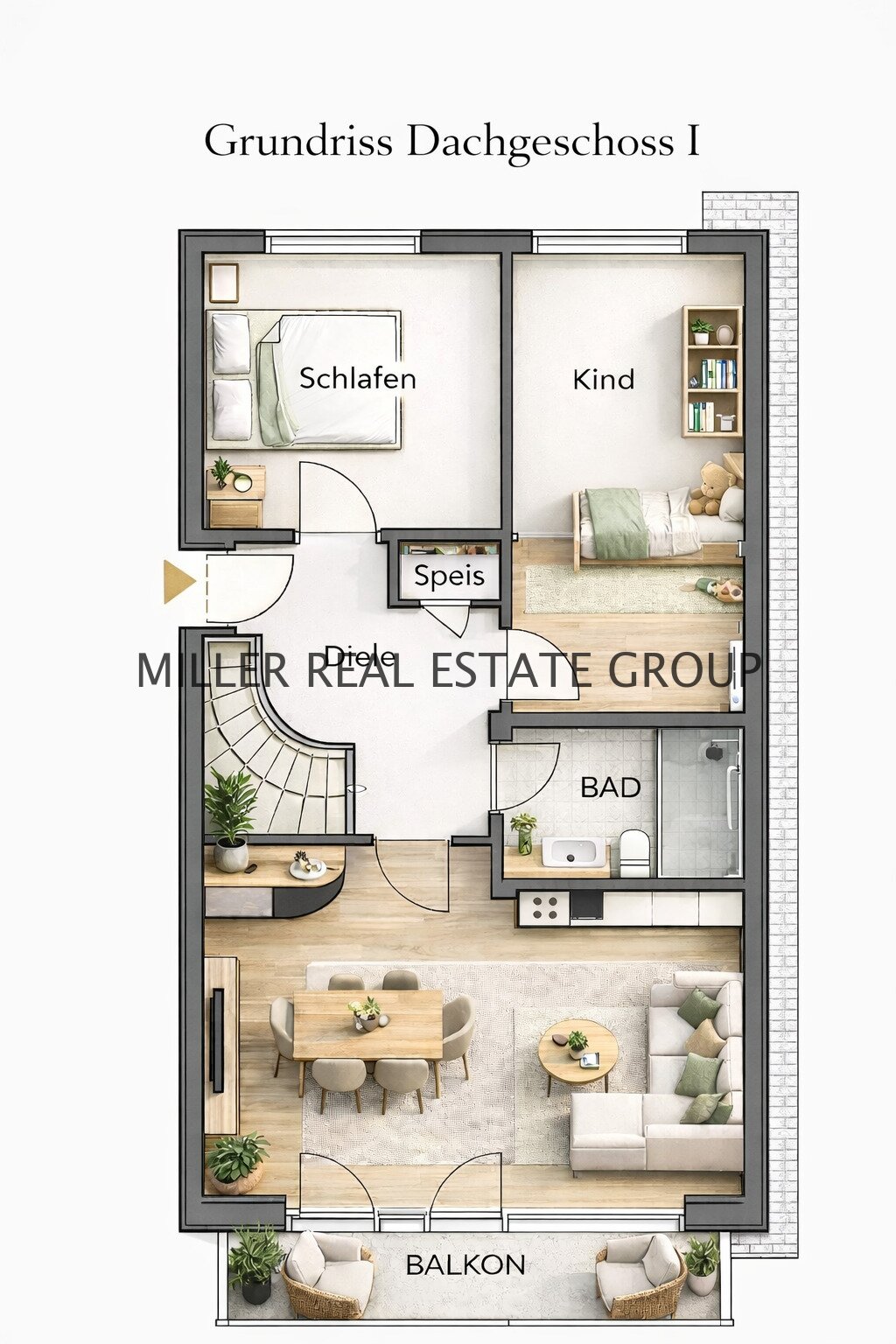 Exklusive Maisonette-Wohnung mit 5 Zimmern, Balkon und zwei Stellplätzen in begehrter Lage von Kösching bei Ingolstadt!