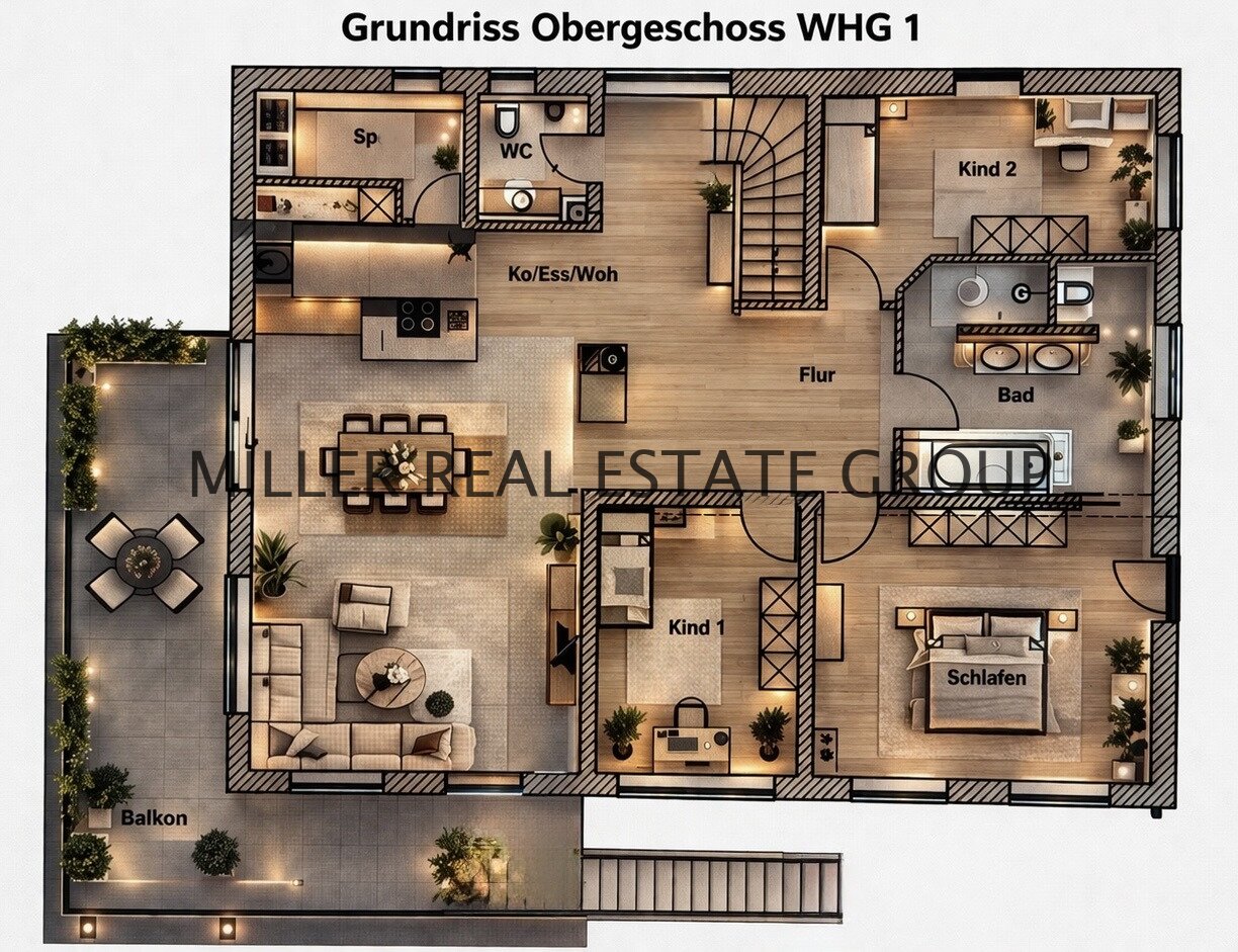 Luxusvilla mit 193 m² Wohnfläche, Einliegerwohnung, 40 m² Balkon & 95 m² XXL-Garage – unverbaubarer Weitblick in Bestlage von Denkendorf!