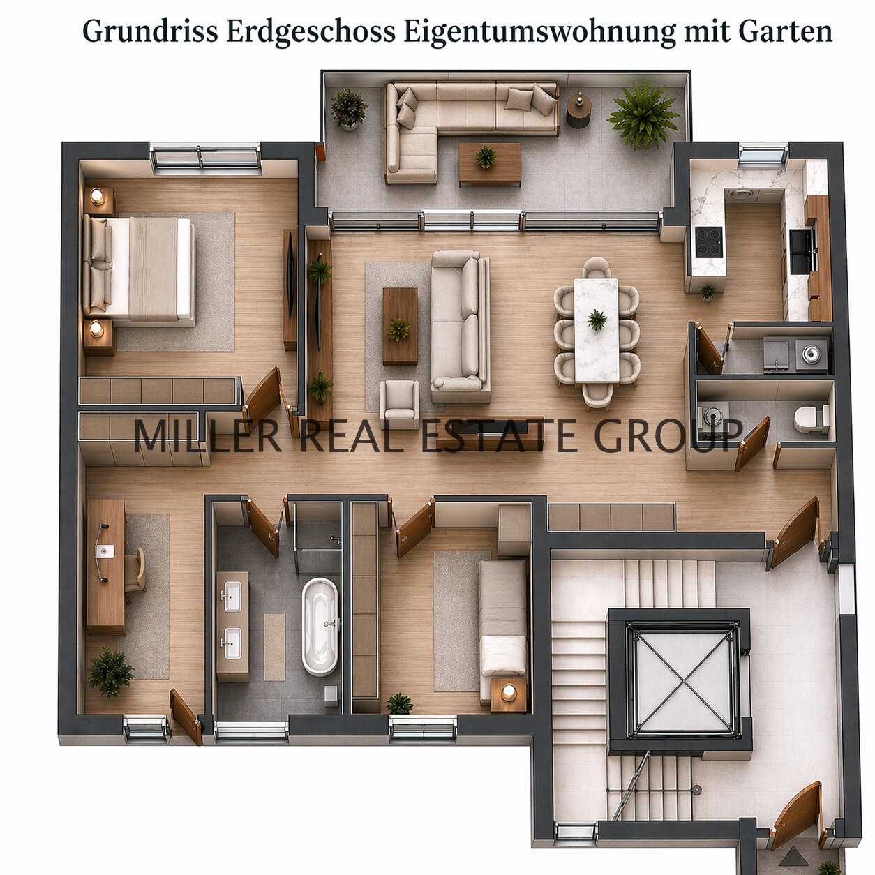 Exklusive Design-Gartenwohnung nahe Ingolstadt – stilvolle Erdgeschossresidenz mit Privatsphäre, Licht und Eleganz!