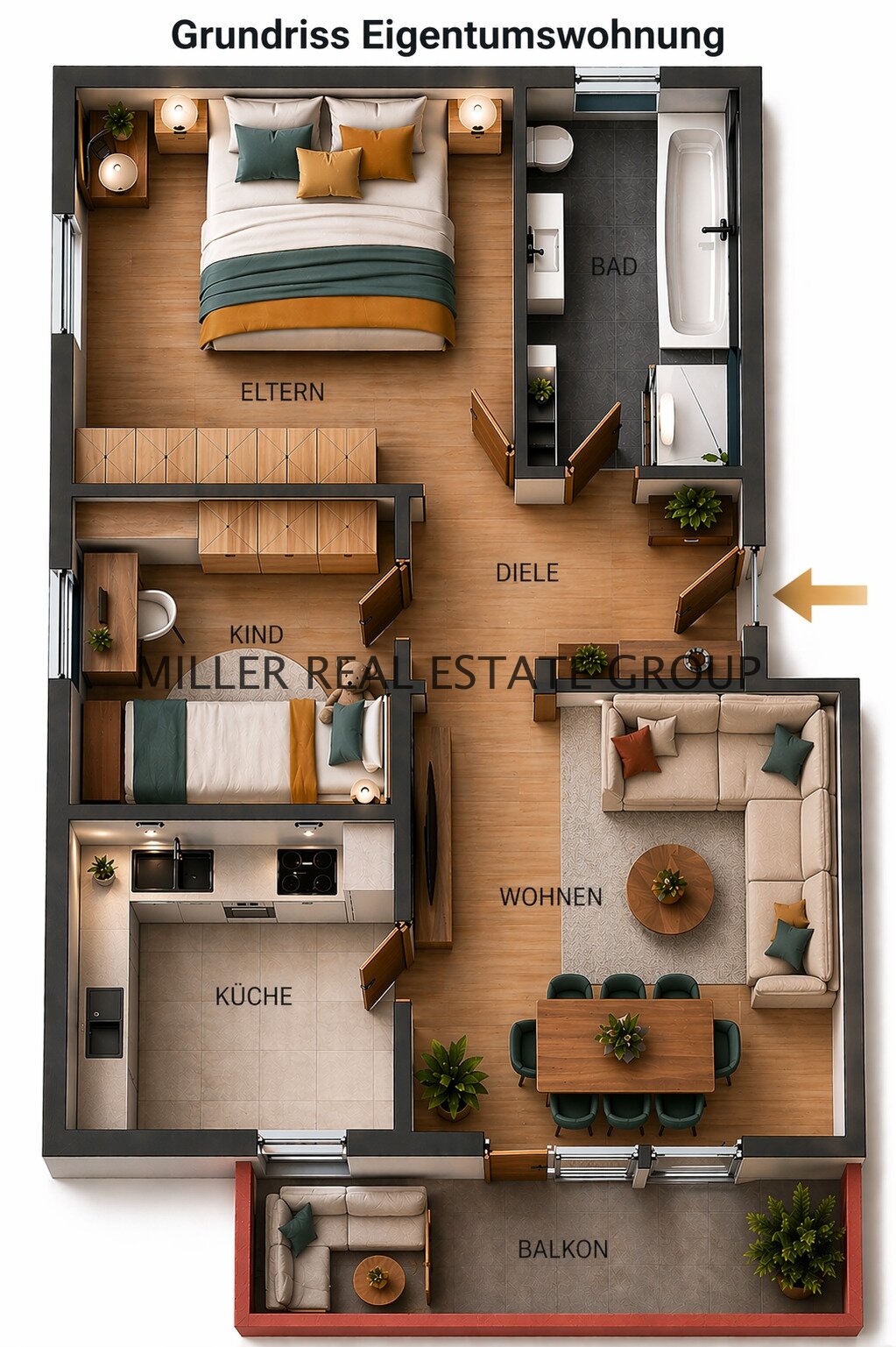 3-Zimmer-Eigentumswohnung in Ingolstadt-Süd mit Südwest-Balkon & Carport | gepflegt | ruhige Lage!