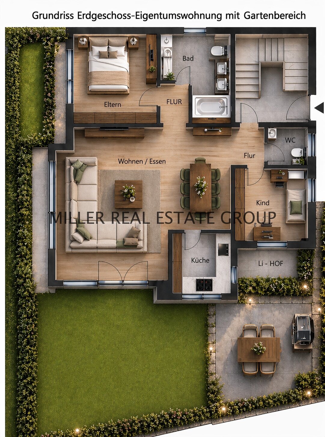 Exklusive Terrassenwohnung mit Garten & separatem Apartment in Ingolstadt – 48,86 m² Wohnbereich, Hauscharakter & Top-Lage!