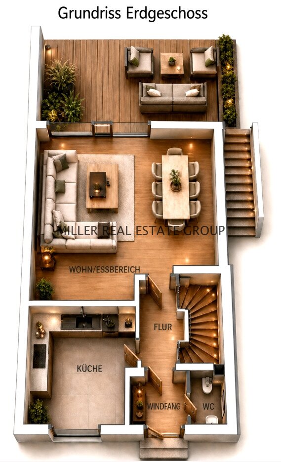 Moderne Raumwunder-Rarität in Neuburg an der Donau: Reiheneckhaus mit großem Garten, zwei Terrassen, Balkon & viel Wohnkomfort!