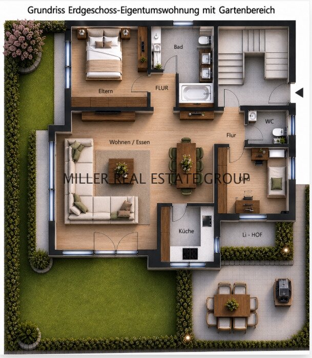Exklusive Terrassenwohnung mit Garten & separatem Apartment in Ingolstadt – 48,86 m² Wohnbereich, Hauscharakter & Top-Lage!