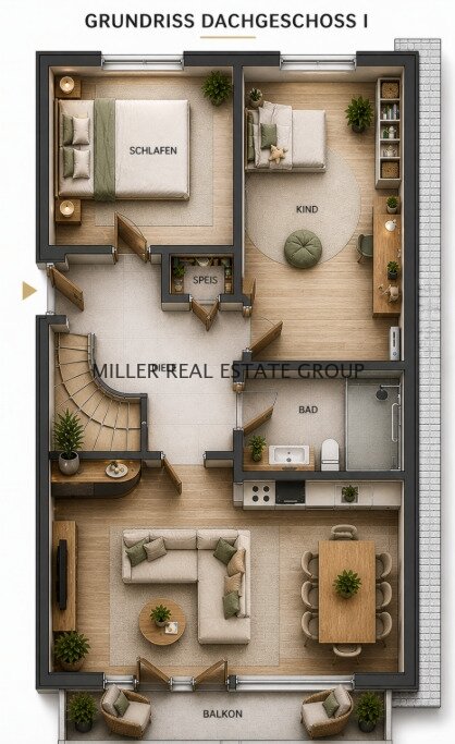Exklusive Maisonette-Wohnung mit 5 Zimmern, Balkon und zwei Stellplätzen in begehrter Lage von Kösching bei Ingolstadt!