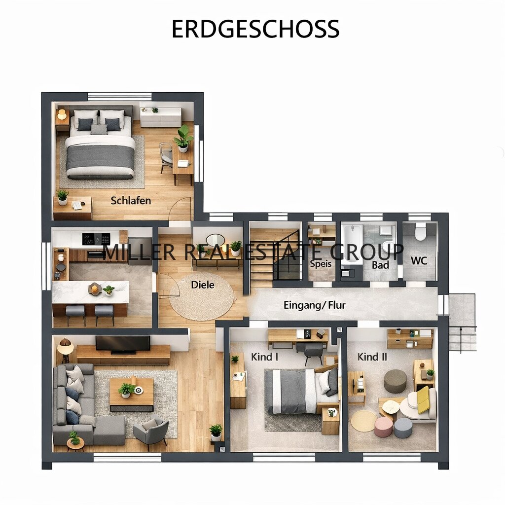 Einfamilienhaus mit großem Grundstück & Ausbaupotenzial in ruhiger Lage!