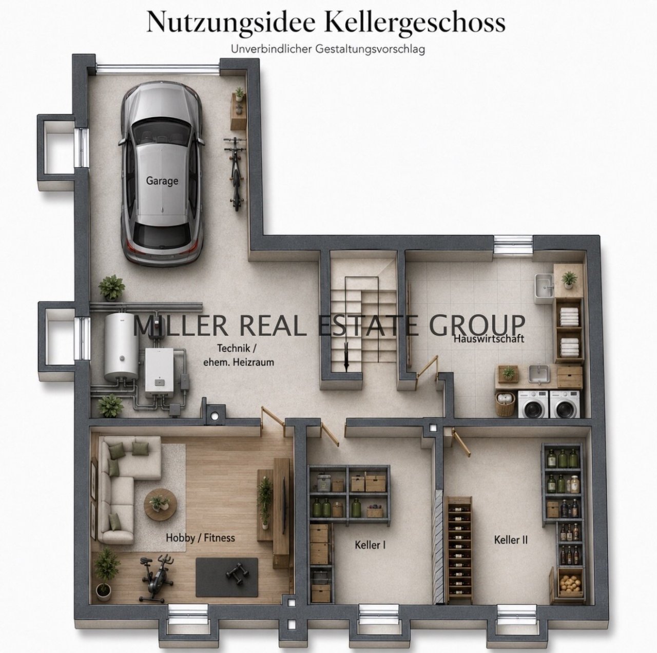Nutzungsidee Kellergeschoss Nutzungsidee Kellergeschoss