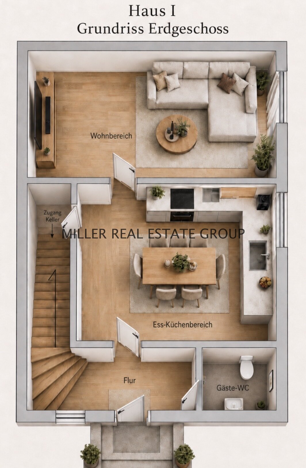 Grundriss Erdgeschoss, Haus I Grundriss Erdgeschoss, Haus I