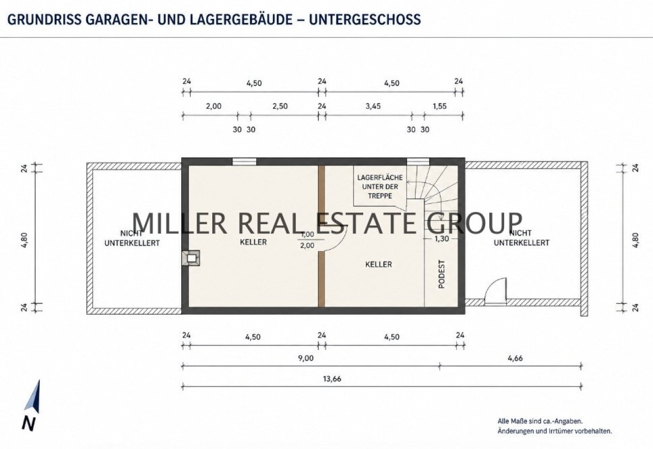 Grundriss Lagerhalle Obergeschoss