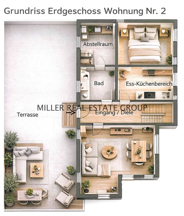 Grundriss Erdgeschoss Wohnung II