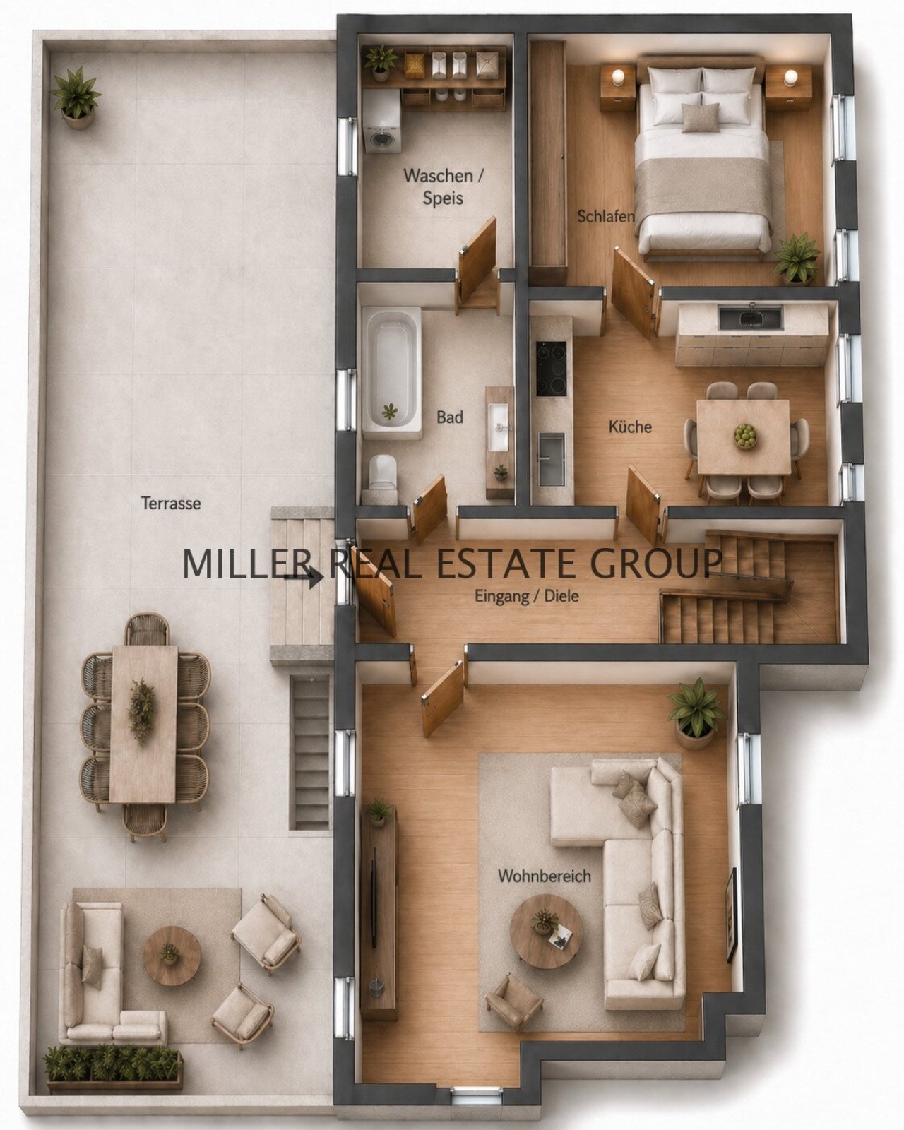 Grundriss Erdgeschoss Wohnung II