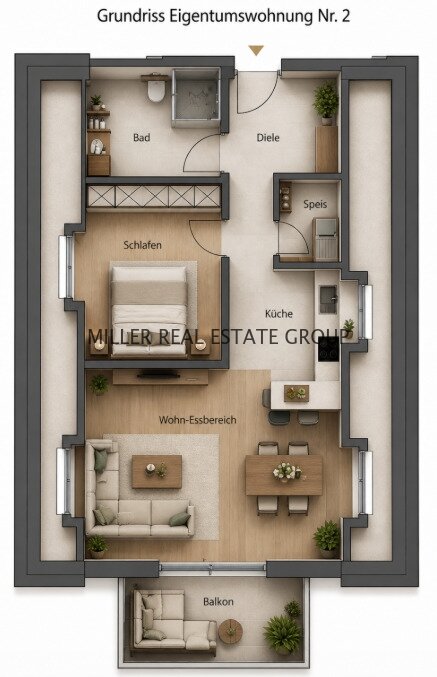 Grundriss Wohnung II