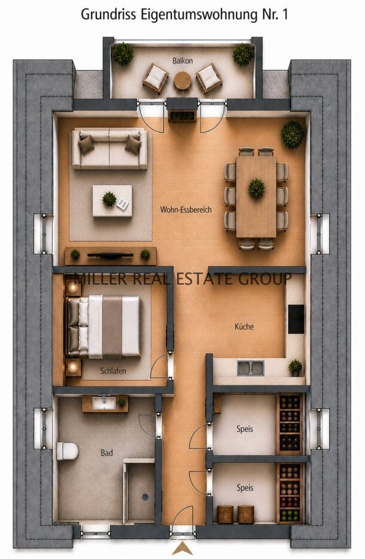 Grundriss Wohnung I